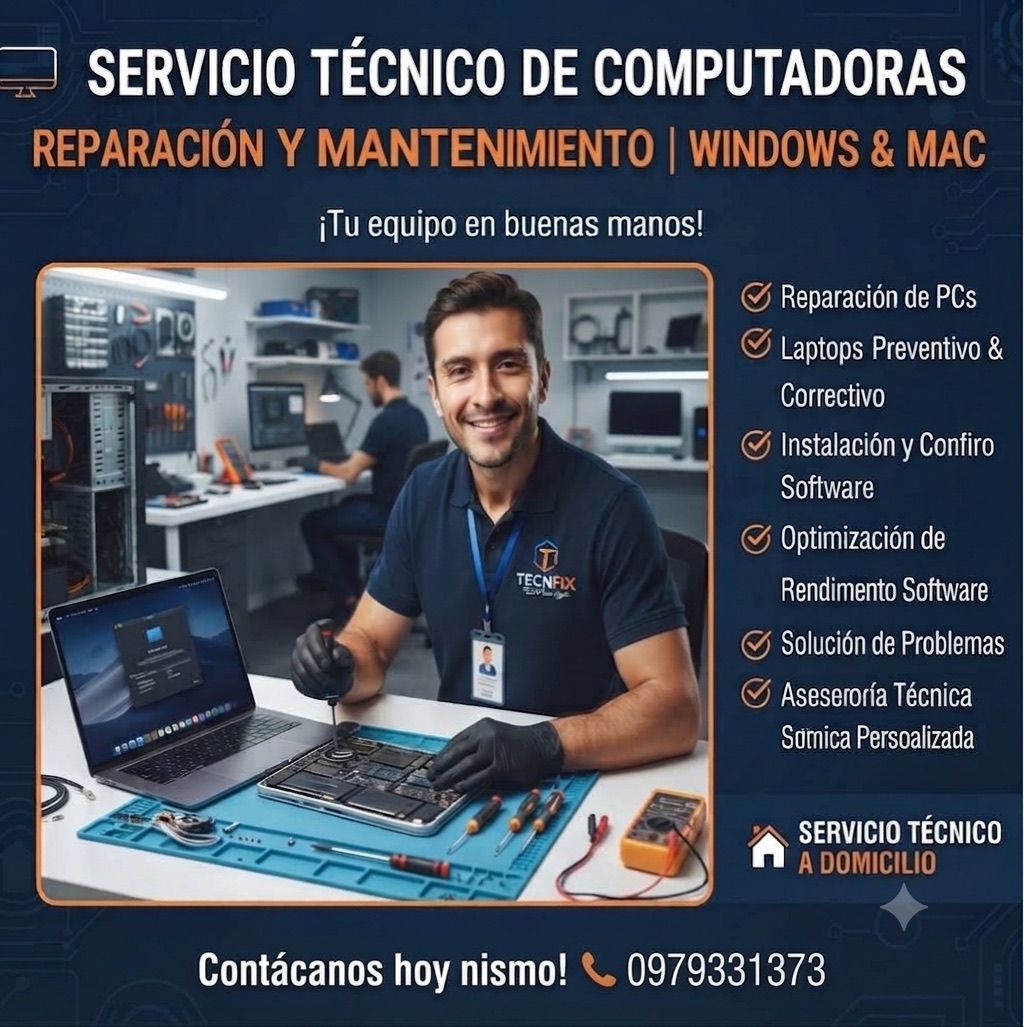 Soporte Técnico y arreglo de computadoras